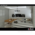 Automatic Gloss Lacquer Kitchen Cabinet with RGB LED Light